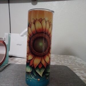 Sunflower Tumbler - Vibrant Yellow and Blue